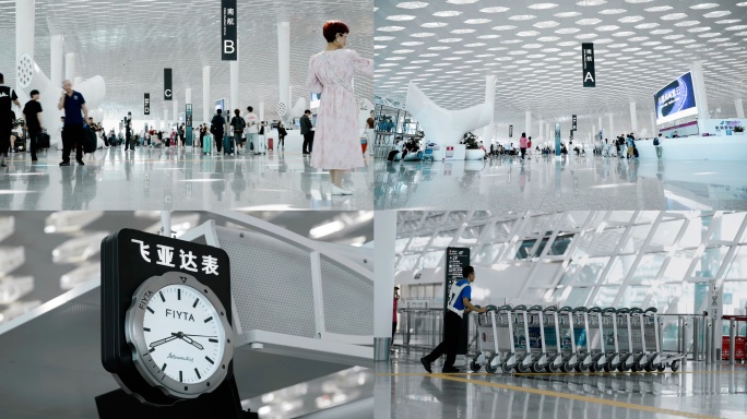 深圳宝安机场航站楼人流人群客流量