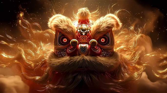 中国风 醒狮 舞狮 传统文化 国潮
