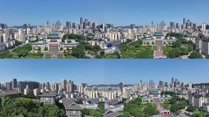 4k重庆人民大礼堂航拍
