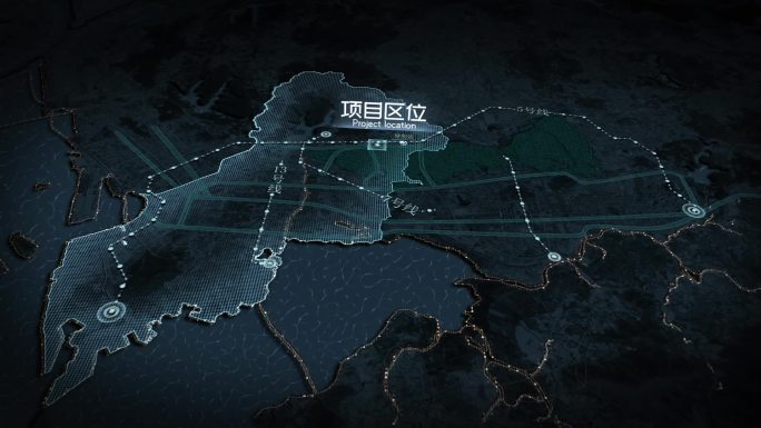 深圳项目交通布局区位地图科技展示