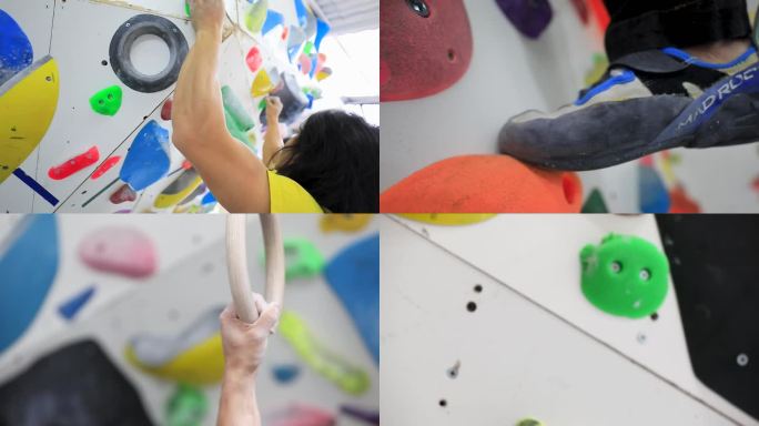 室内攀岩馆攀岩训练男子攀岩运动合集2