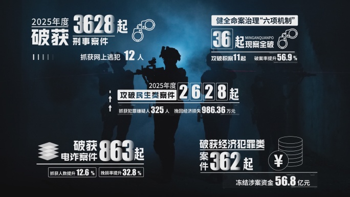 4K公安打击成果警务数据可视化成果展示