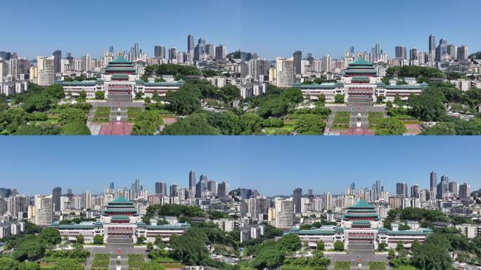 4k重庆人民大礼堂航拍