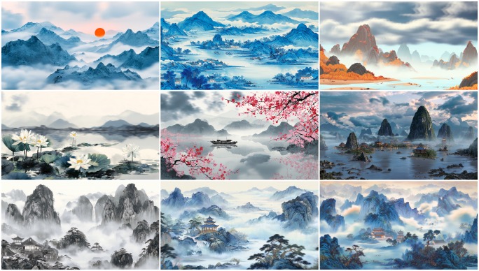 【4K】中国风水墨山水动画风景合集