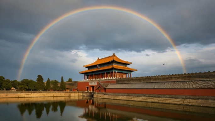 北京地标建筑群风光北京城市风光国贸天安门