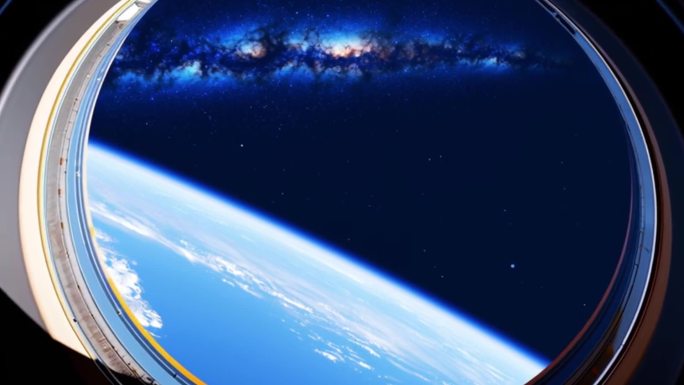 太空舱视角下的与星空