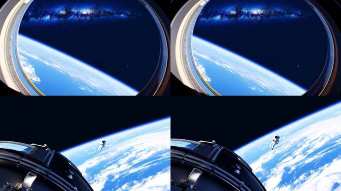 太空舱视角下的与星空
