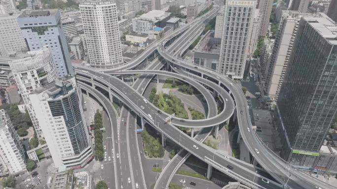 武汉航空路立交桥航拍 城市立交桥 宝丰路