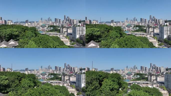 4k重庆人民大礼堂航拍