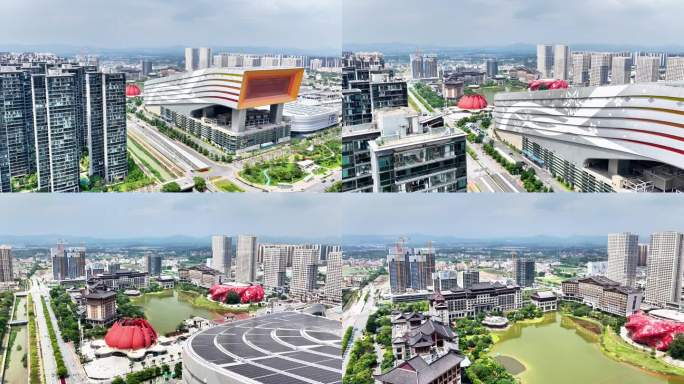 花都市中心航拍