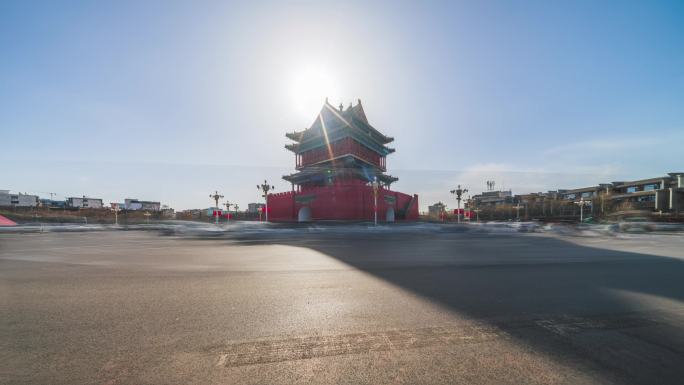 临汾平阳鼓楼大范围移动延时