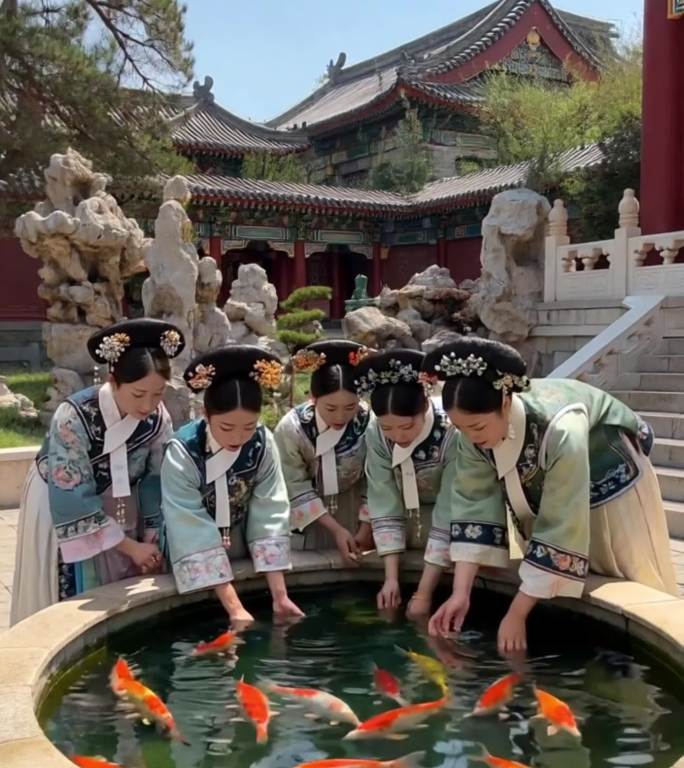 影视宣传片，古代的宫女