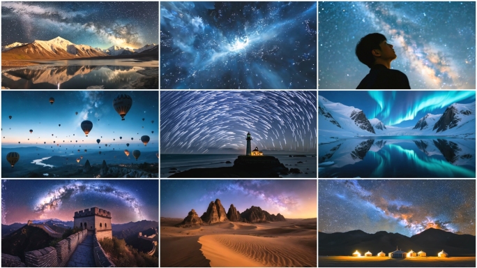 唯美星空银河星云延时风光合集