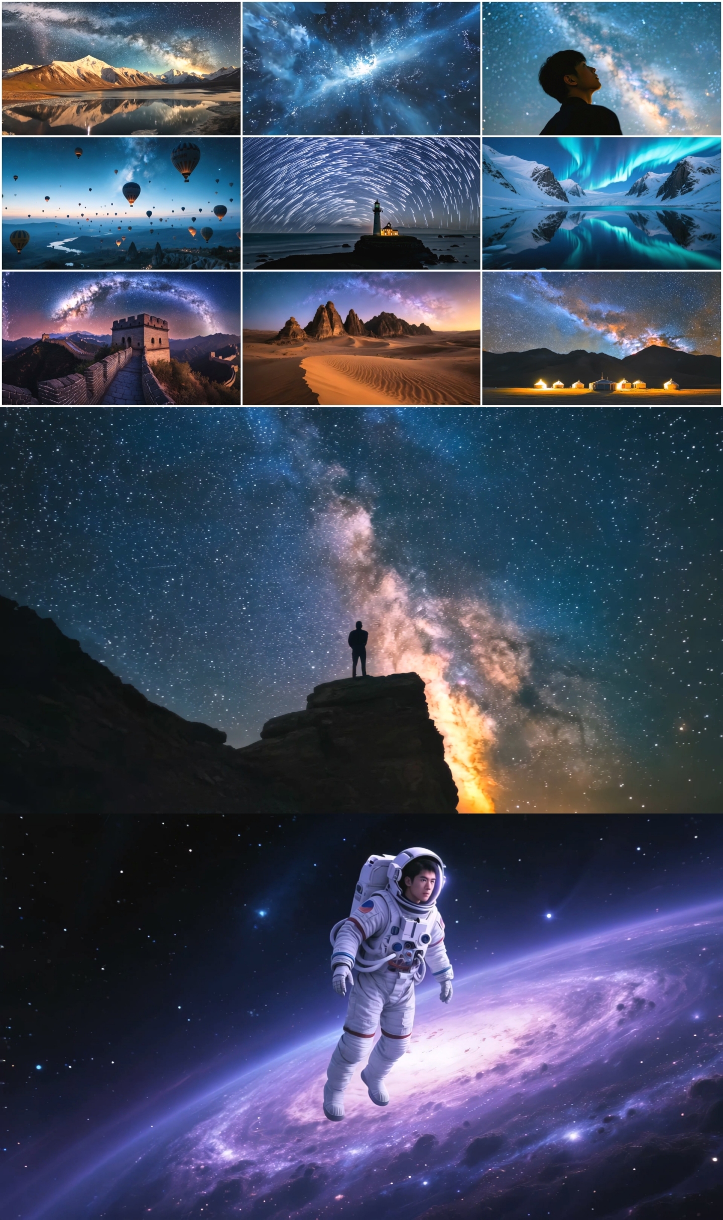 唯美星空银河星云延时风光合集