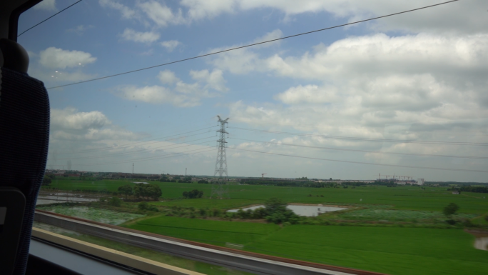 高铁窗外风景