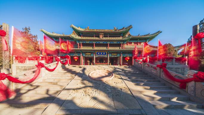 临汾尧庙光影变化延时