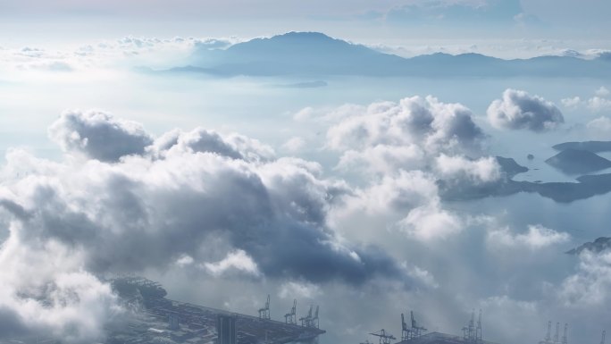 云海之上城市景观