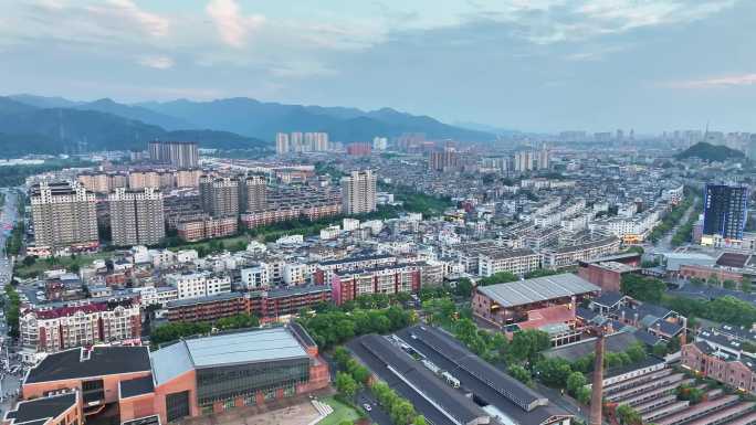 景德镇城市及陶溪川文创街区傍晚美景