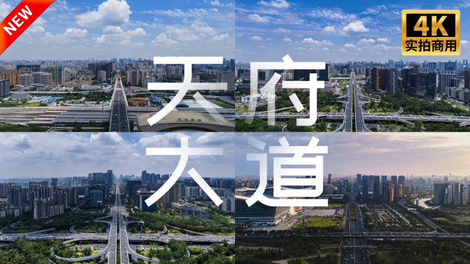 成都高新区天府大道交通车流