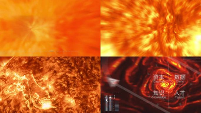 科技感太阳数据可视化