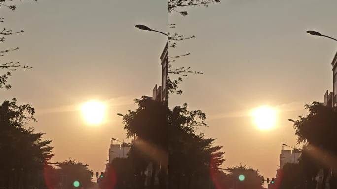 车水马龙_夕阳下班_城市下班