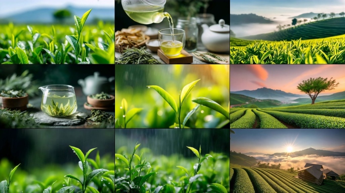 茶茶叶茶山茶园采茶制茶泡茶茶文化