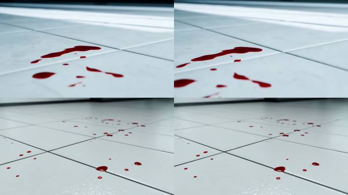 瓷砖地面的血迹