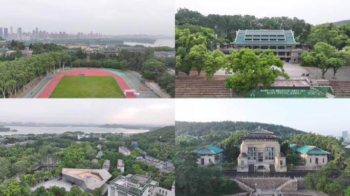 4K航拍湖北省武汉大学