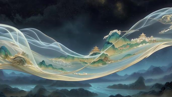 水墨国风山河 千里江山图