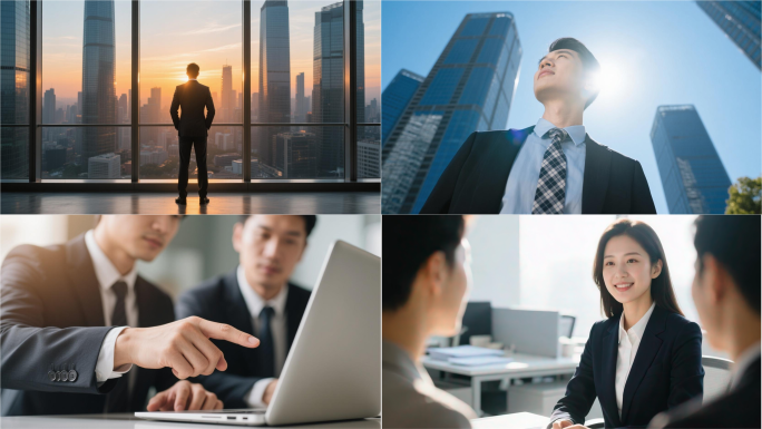 商务合作商务握手商务签约投资职场商务人士