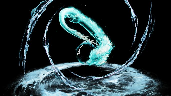 4k粒子水龙带透明通道激光素材