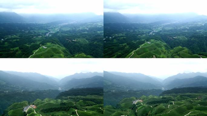 云雾缭绕的山峦风光-X