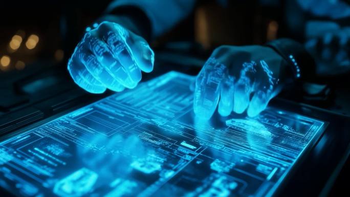 未来科技操控界面 全息影像技术交互