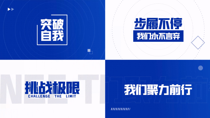 30S大气简洁蓝色文字快闪