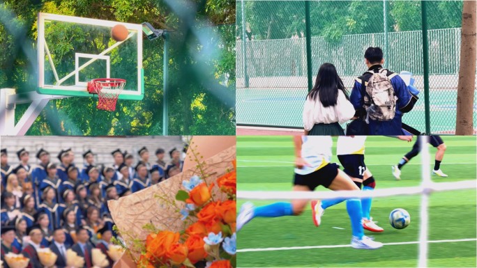 大学生活青春开学毕业季大学生校园空镜