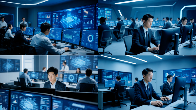 高端科技绿色大屏幕视频