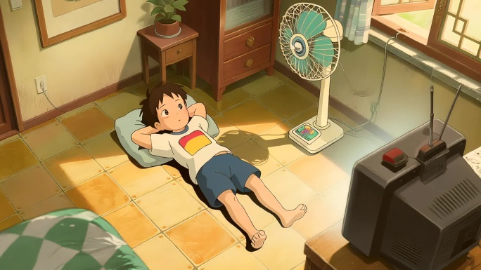 动漫风格夏天怀旧节气成片