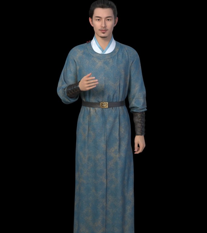 数字人古代书生官员介绍动画