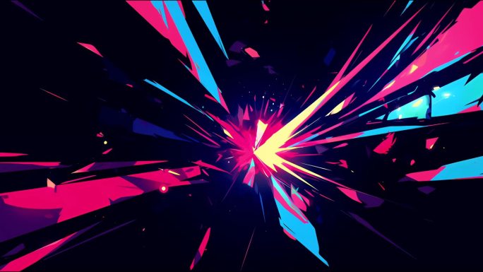 动漫风格卡通视觉特效循环，漫画风格无缝循环，二维动画，VJ循环，动态图形背景