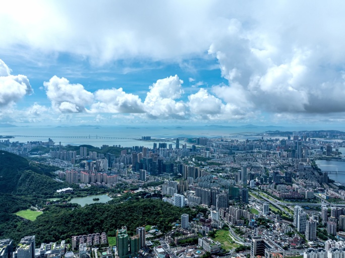 版权素材】珠海大景航拍 珠海 香洲区
