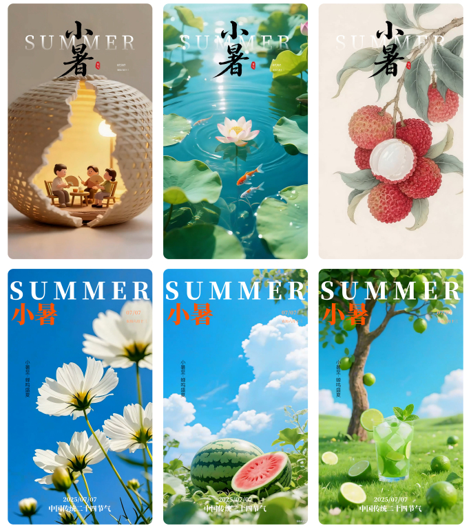夏天动态小暑海报