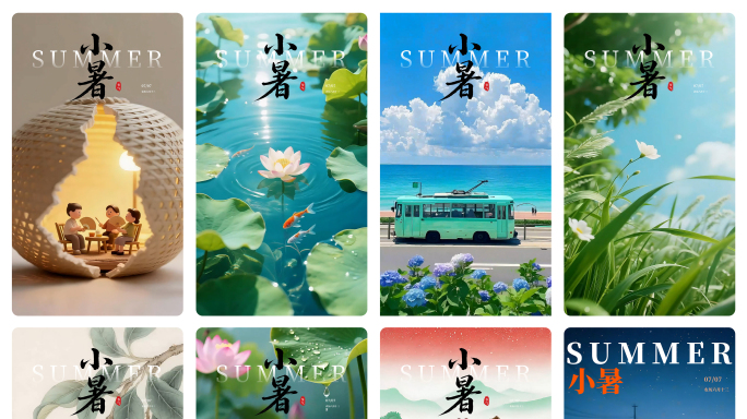 夏天动态小暑海报