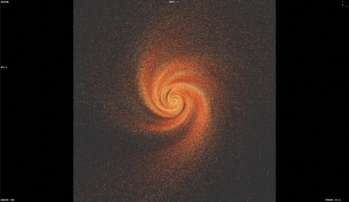 C4D工程火焰螺旋宇宙星云的演变星系漩涡