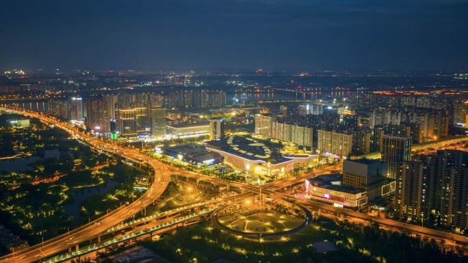 20250613长沙荟聚夜景航拍延时
