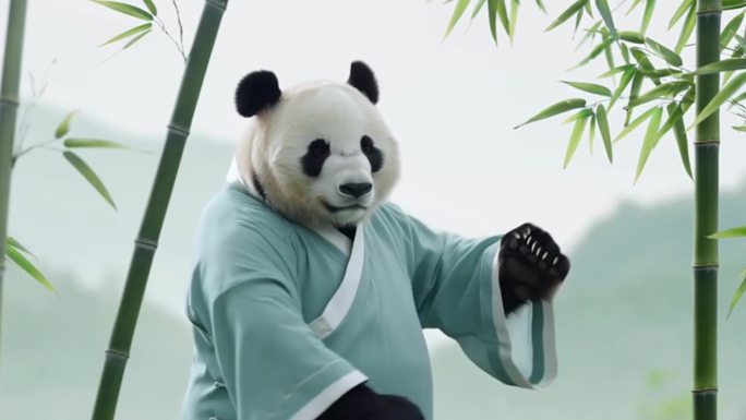 功夫熊猫竹林练功