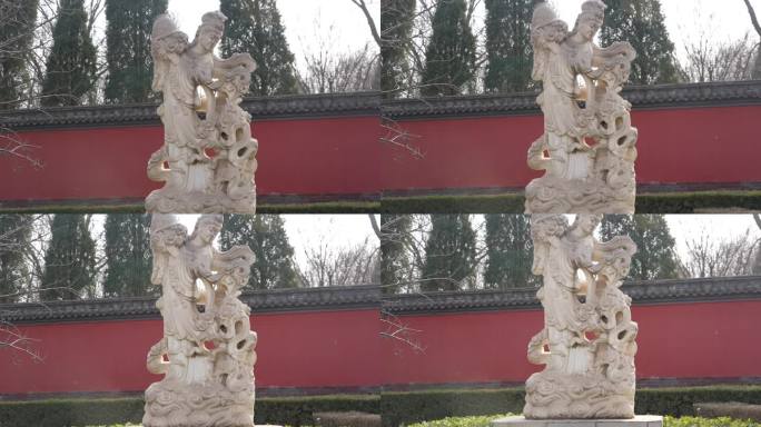 雕像 花池 雕塑 石雕 花园