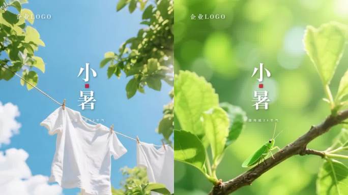 小暑大暑夏至立夏夏天夏日节气动态海报