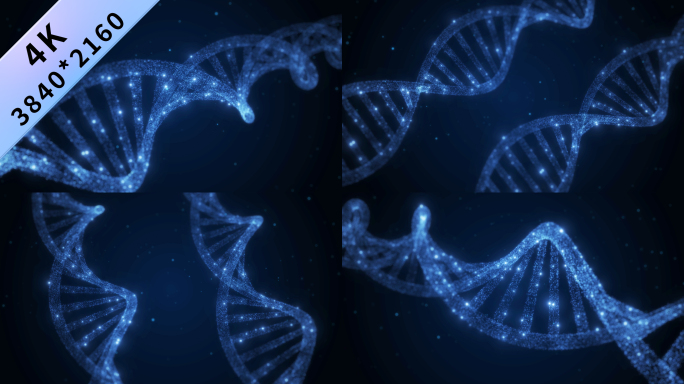 科技感DNA螺旋结构视频素材