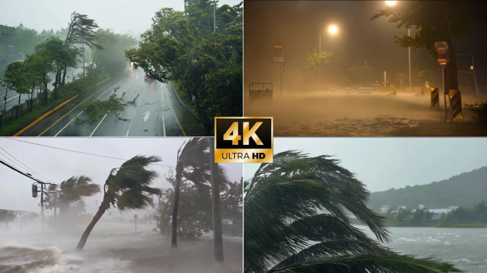 台风暴雨暴风雨大风强降水恶劣天气狂风暴雨