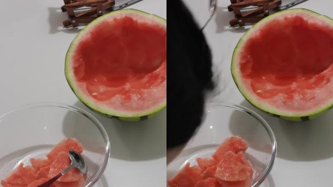西瓜瓤享用
